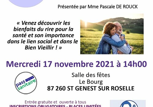 réunion de prévention sur le thème du « Rire, un allié tout terrain »