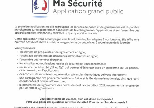 Application ma sécurité