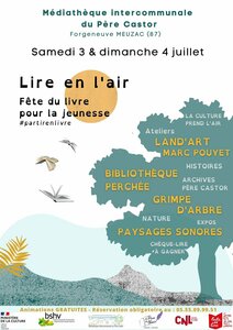 Grimpe d'arbres et bibliothèque perchée,  le samedi 10et dimanche 11 Juillet