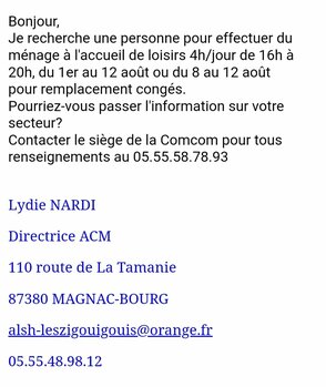 offre d'emploi